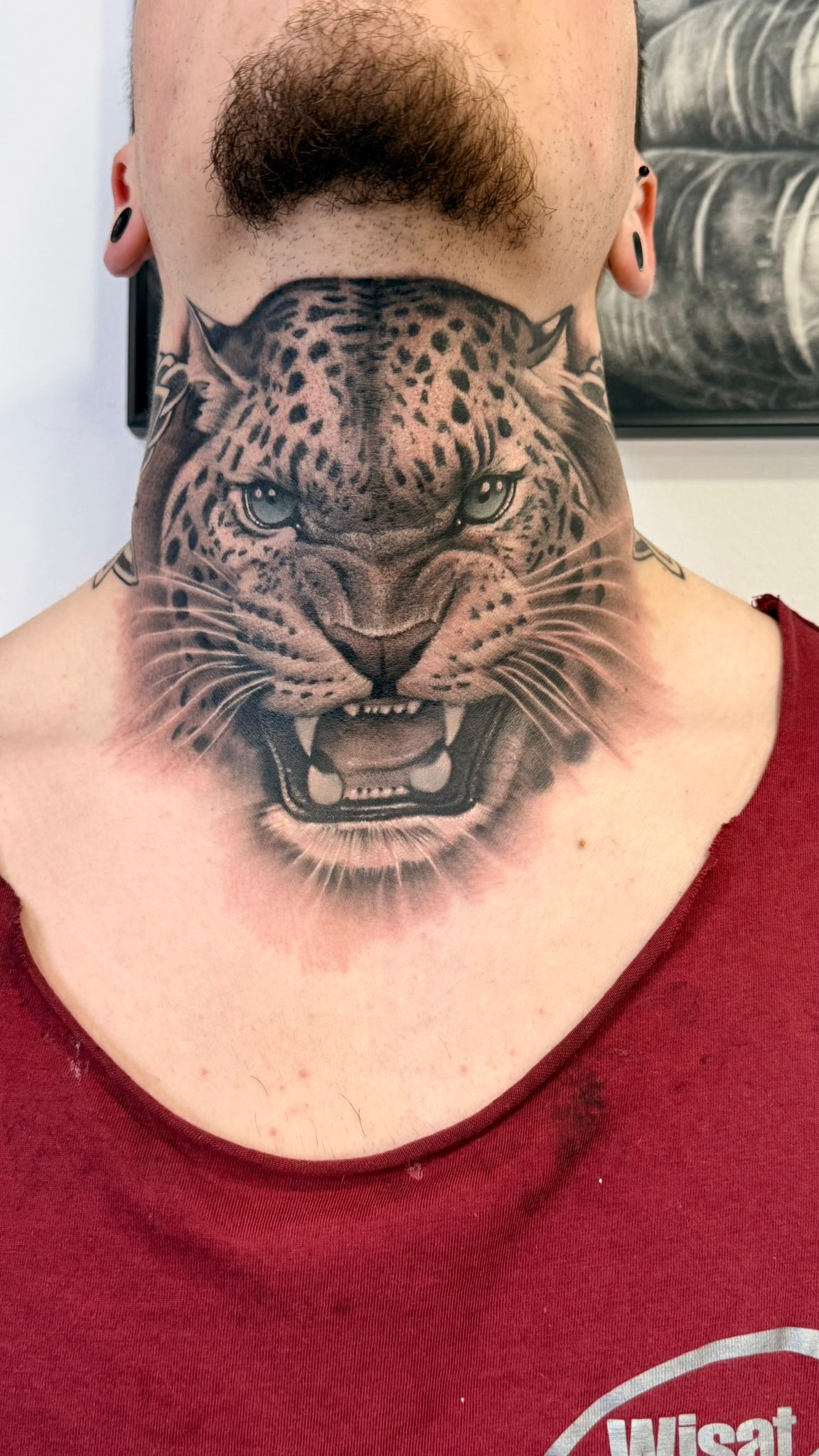 Leopardo realismo cuello
